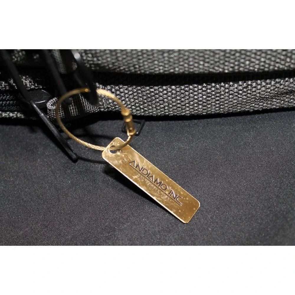 Andiamo Valoroso Gray Bomb Cloth Travel Carry On Bag Multi Pocket Business Case
